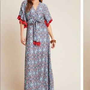 Sachin & Babi Tasseled Anthropology Maxi Dress